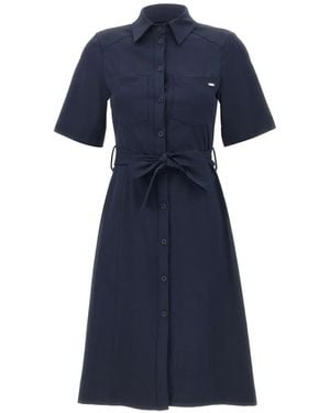 Kaos Belted Shirt Dress - Blue