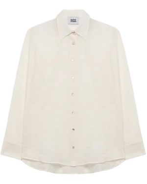 Alpha Studio Long-Sleeve Button-Up Shirt - White