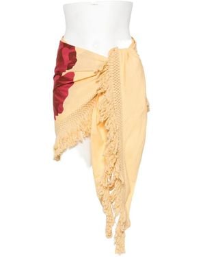 FARM Rio Floral-Print Fringed-Hem Sarong - White