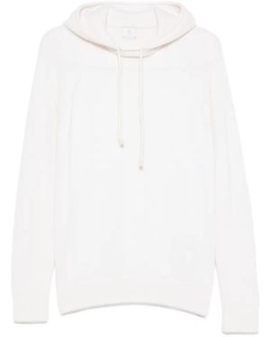 Eleventy Drawstring Hoodie - White