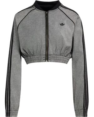 adidas Sst Cropped Denim Jacket - Gray