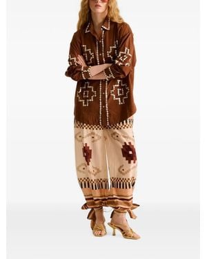 Carolina K Boyfriend Long-Sleeve Shirt - Brown