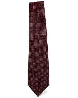 Tom Ford Houndstooth-Pattern Silk Tie - Purple