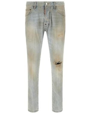 DSquared² Ripped Stonewashed Jeans - Grey
