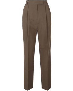 Frankie Shop Polyester Spandex Trousers - Brown