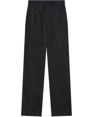 Max Mara Cotton Straight-Leg Trousers - Black