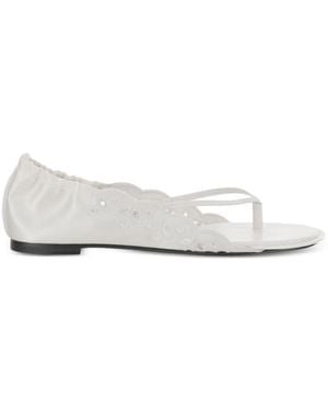 Jacquemus Ballerinas mit Schnürung - Weiß