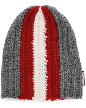 DSquared² Logo-Patch Beanie Hat - Red