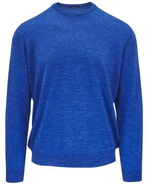 Kiton Crew Neck Jumper - Blue