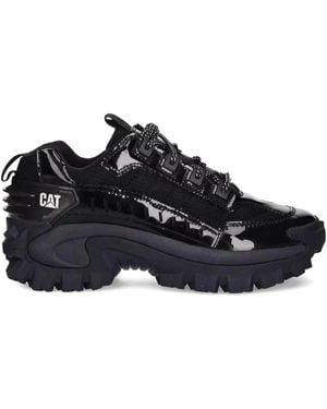 Caterpillar Wattierte Sneakers mit Schnürung - Schwarz