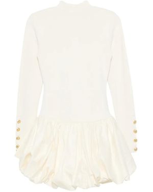 Aje. Vestido Corto Elodi Con Dobladillo Abombado - Blanco
