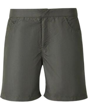 richard j. brown Logo-Embroidered Swim Shorts - Grey
