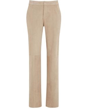 Stouls Broek Met Suède Vlak - Naturel