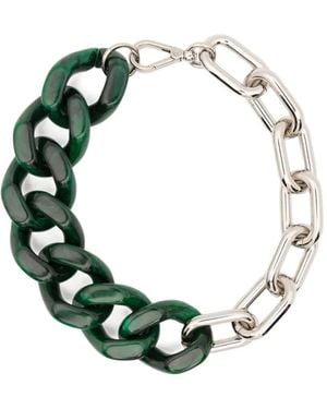 Plan C Malachite-Effect Chunky-Link Necklace - Green