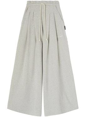 Palm Angels Wide-Leg Track Trousers - White