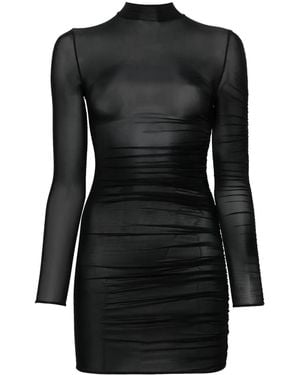 Maison Close Nuit Fauve Jersey Mini Dress - Black
