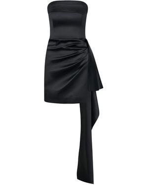 Nicholas Calliope Draped Mini Dress - Black