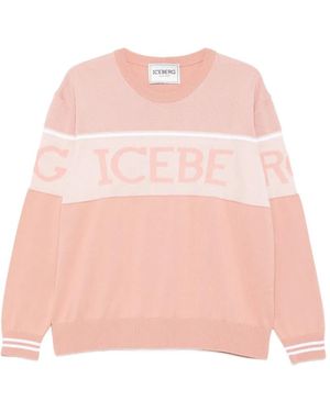 Iceberg Logo-Detail Sweatshirt - Pink