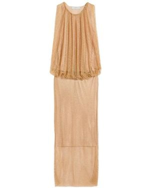 Sportmax Pappa Crystal-Embellished Mesh Maxi Dress - White