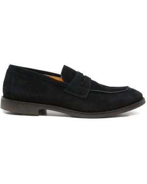 F.LLI RENNELLA Suede Penny Loafers - Black