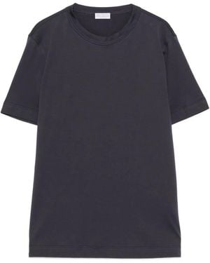 Brunello Cucinelli T-Shirt Met Kralen Afwerking - Blauw