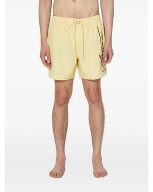 Lacoste Logo-Print Swim Shorts - Yellow