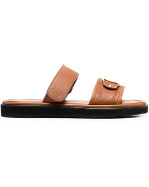 Ferragamo Vara Touch-Strap Sandals - Brown