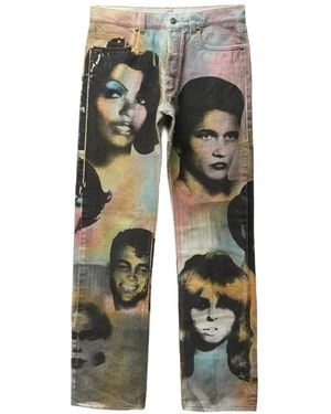 Versace Printed Regular Jeans - Black