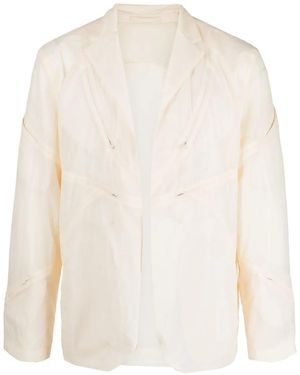 Post Archive Faction PAF Multiple-Zipper Detail Blazer - White