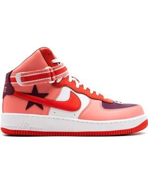 Nike + Riccardo Tisci Air Force 1 Leather High-top Trainers - Red