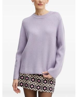 MICHAEL Michael Kors Ribbed-Knit Sweater - Purple