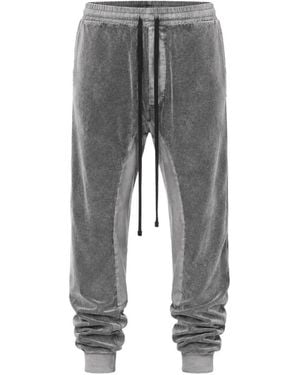 Thom Krom Panelled Drawstring Track Trousers - Grey