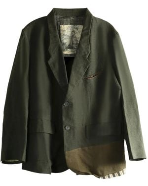 Ziggy Chen Panelled Blazer - Green