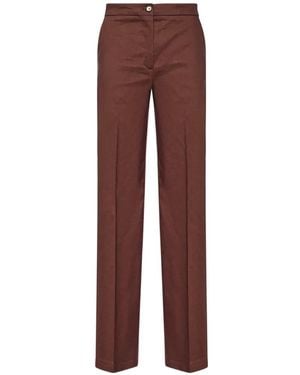 Pinko Buttoned Tailored Chinos - Brown