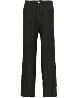 Yohji Yamamoto Seam-Detail Tapered Trousers - Black