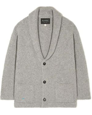 Alanui Cardigan Con Scollo A Scialle E Abbottonatura - Grigio