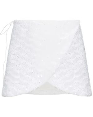 Oséree Sequin-Embellished Pareo - White