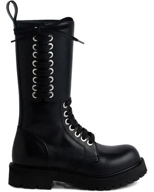 Rabanne Stivaletti Platform Stringati - Nero