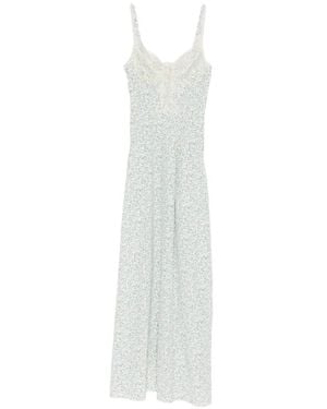 Ermanno Scervino Lace Floral Maxi Dress - White