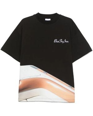 BLUE SKY INN Logo-Embroidered T-Shirt - Black