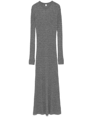 TOTEME Cable-Knit Maxi Dress - Gray