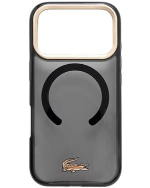 Lacoste Logo-Plaque Translucent Iphone Case - Black