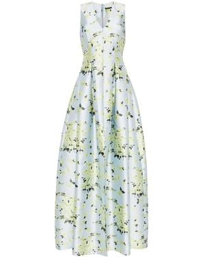 Sachin & Babi Brooke Floral-Print Gown - Blue