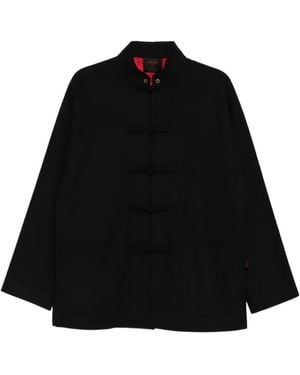 TEAM WANG design X Jdb Mandarin-Collar Jacket - Black