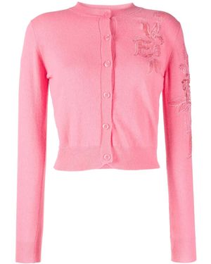 ERMANNO FIRENZE Cardigan Con Ricamo - Rosa