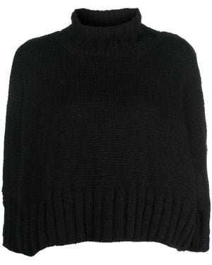 Yohji Yamamoto Roll-Neck Wool Jumper - Black