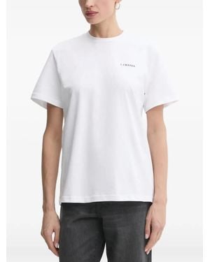 La Mania T-Shirt Met Ronde Hals - Wit