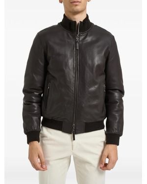 The Jack Leathers Leather Bomber Jacket - Black