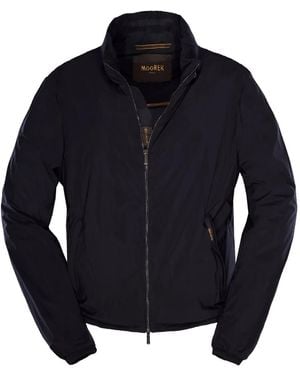 Moorer Giove-Ac Zip-Fastening Bomber Jacket - Blue