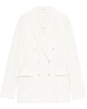 Circolo 1901 Double-Breasted Blazer - White